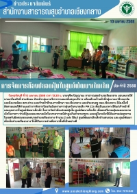 การจัดการห้องปลอดฝุ่นในศูนย์พัฒนาเด็กเล็ก เขตรับผิดชอบเทศบาลตำบลเชียงกลาง